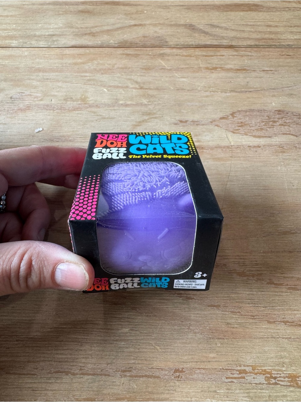 Needoh Fuzz Ball - Purple Velvet Squeeze Toy